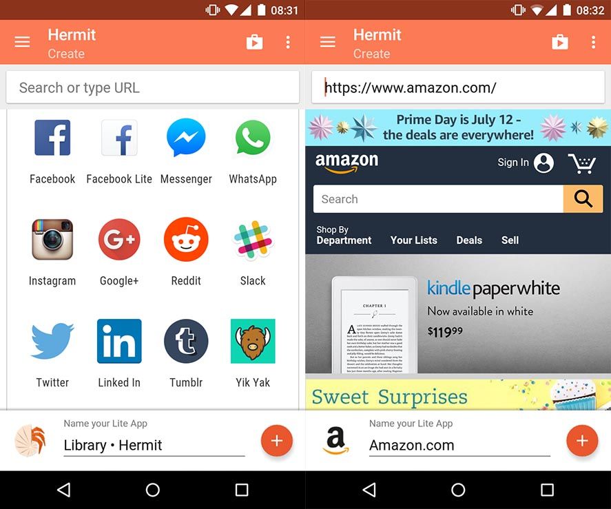 hermit screenshot en 1 The best Lite apps to save space on your Android device