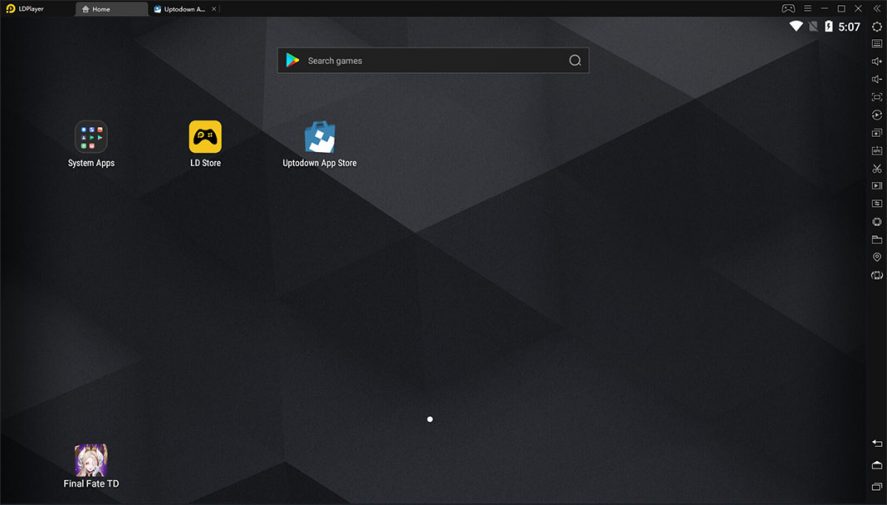 LDPlayer Uptodown Menu desktop